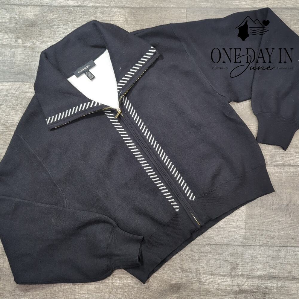 Ellen Tracy Full Zip Sweatshirt Size XL